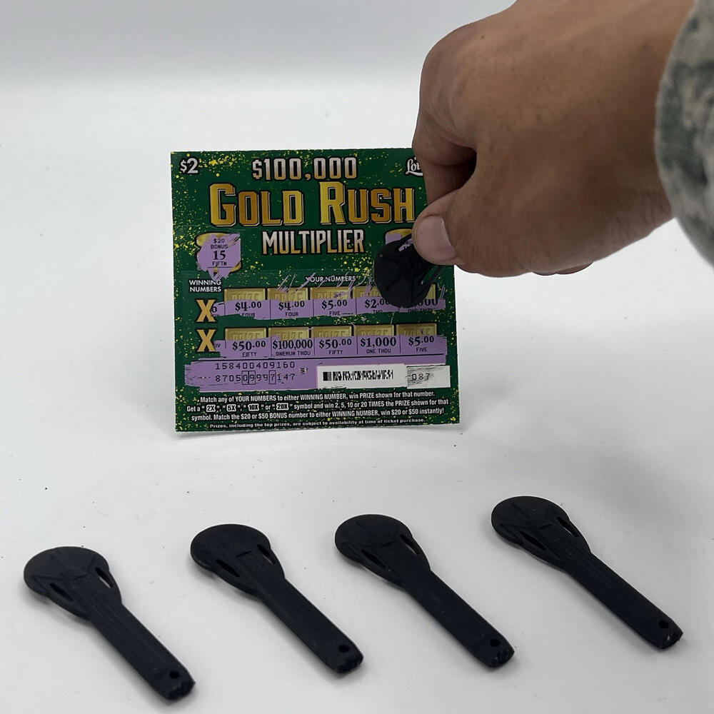 Lottery Ticket Scratcher tool x4 | Arthritis Relief | W/Quarter Ribs | USA Made✅ - Picture 3 of 5